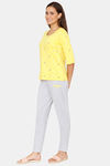 Rosaline Starry Nights Knit Cotton Pyjama Set - High Visibility — thumbnail 2
